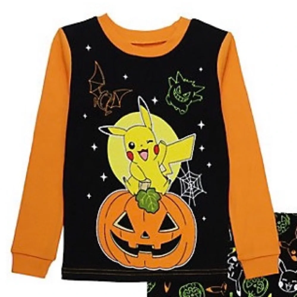 Pikachu Halloween 🎃 Glow In The Dark Pajamas